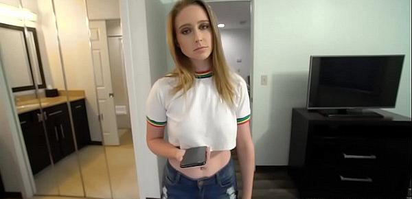  Laney Grey loves sucking a huge dick especially her stepbros cock and takes his cum